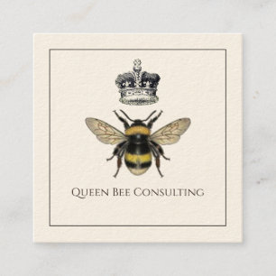 Queen Bee och Krona Consulting Fyrkantigt Visitkort