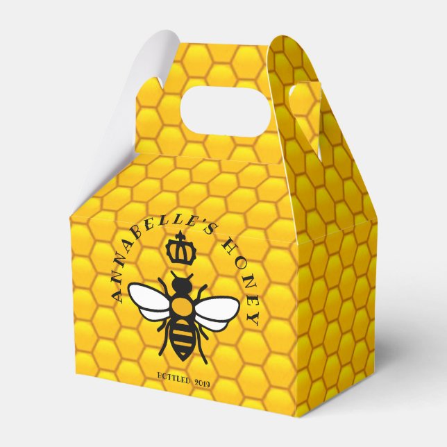 Queen Bee on Honeycomb Personalize Presentaskar (Framsidan Sidan)