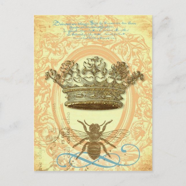Queen Bee Postcards eller inbjudningar Vykort (Framsida)