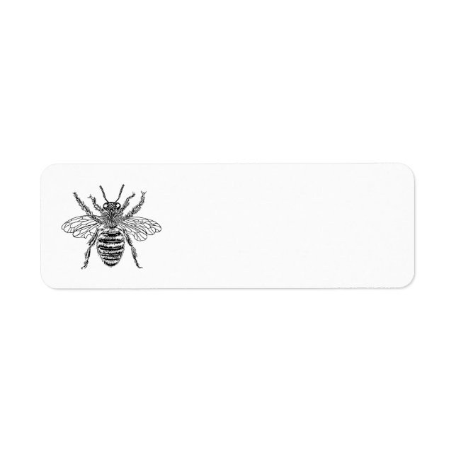 Queen Bee Returadress Etikett (Framsidan)