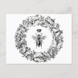 Queen Bee Spara Bees Butterfly-andean Vykort