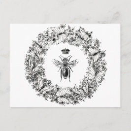 Queen Bee Spara Bees Butterfly-andean Vykort