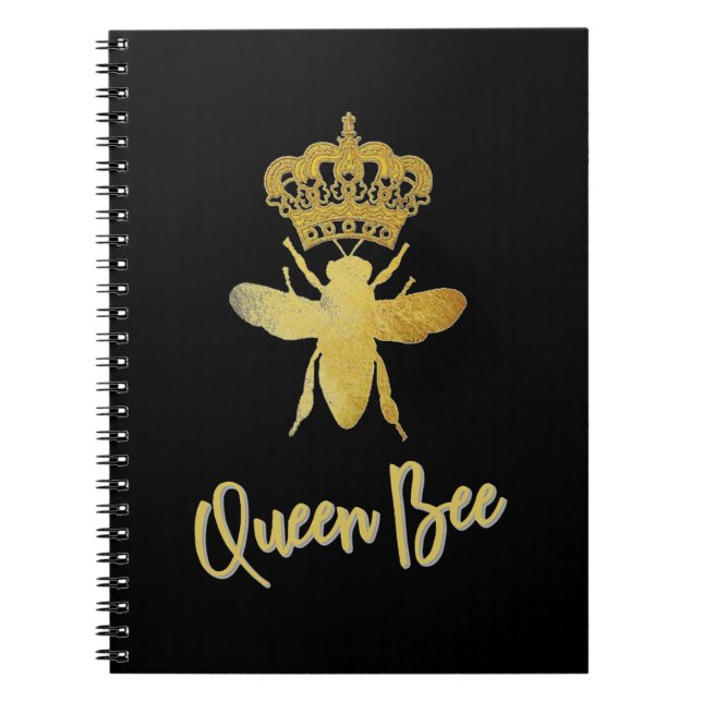 QUEEN BEE Spiral bärbar dator Journal Anteckningsbok (Framsidan)
