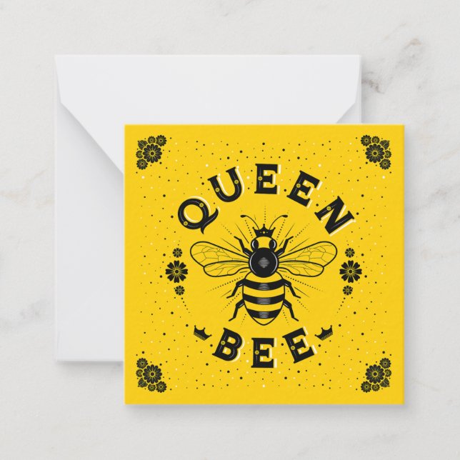 Queen Bee/Stationery Note Card Anteckningskort (Framsida)