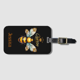 Queen Bee Vintage Personalized Bagagebricka