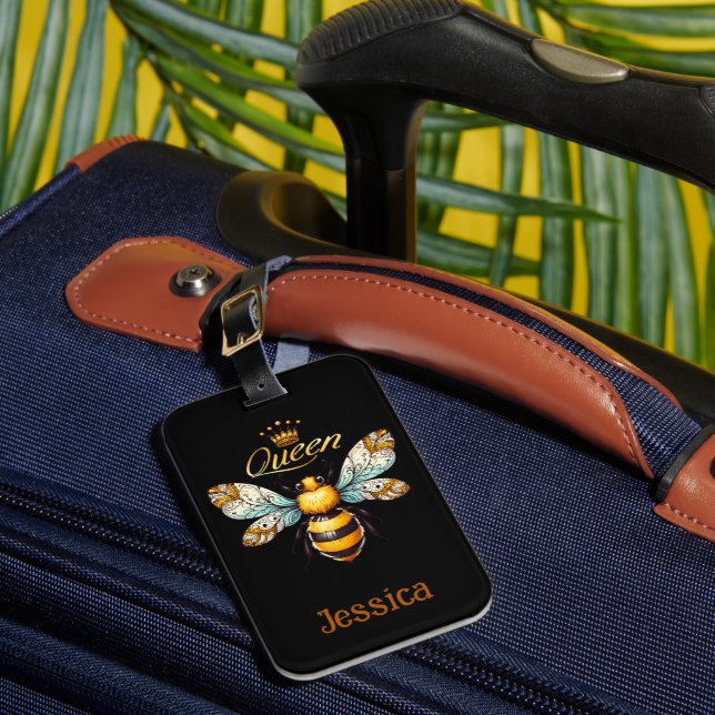 Queen Bee Vintage Personlig Bagagebricka (Framsida Insitu 1)