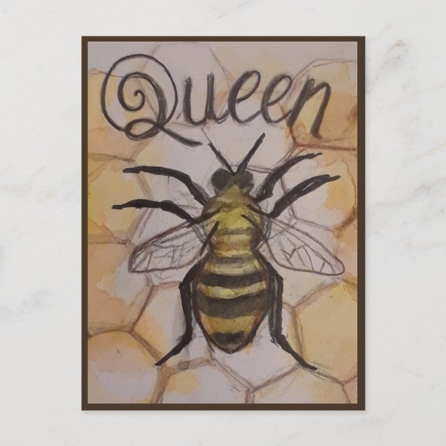 Queen Bee-vykort Vykort (Framsida)