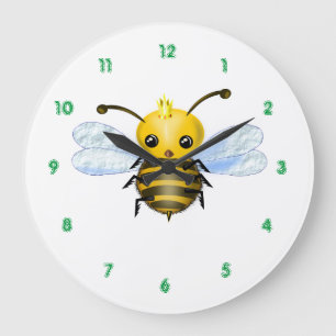 Queen Bee Wall Clock Stor Klocka