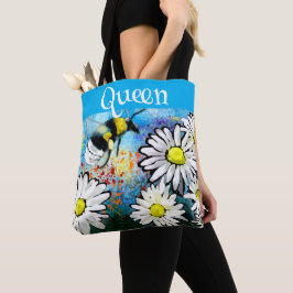 Queen Bee Whimsical Bumblebee Daisy Personlig Tygkasse