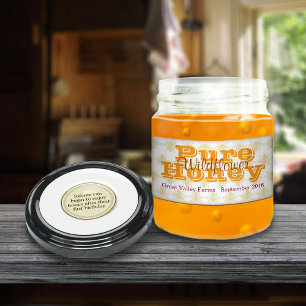 Queen Bee Wildblommhoney Burk-etikett Fraktsedel