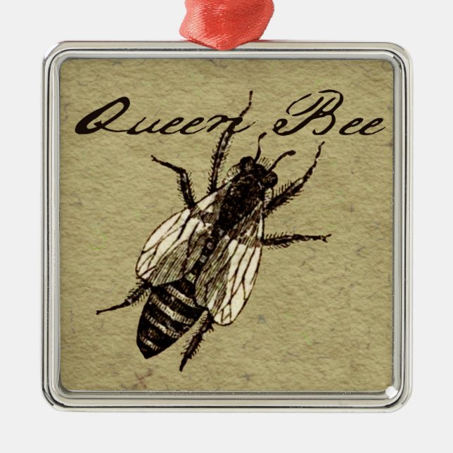 Queen Bee Wildlife Kryp Insekt Julgransprydnad Metall (Framsidan)