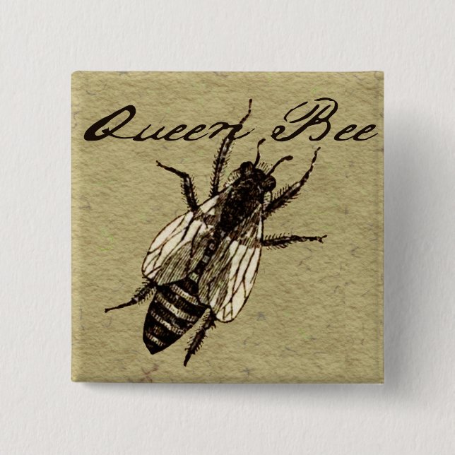 Queen Bee Wildlife Kryp Insekt Knapp (Framsida)