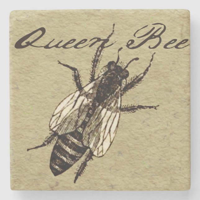 Queen Bee Wildlife Kryp Insekt Stenunderlägg (Framsidan)