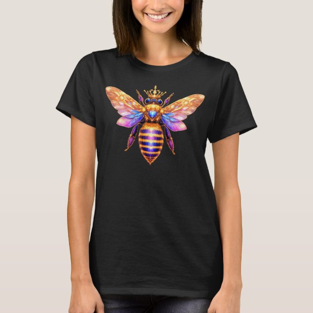 Queen Bee With Crown T Shirt (Framsida)