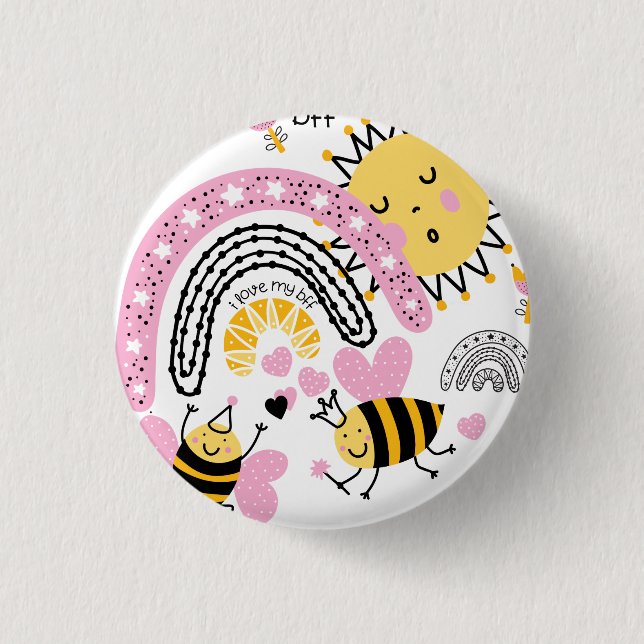 Queen Bees Best Friends for Cute BFF Girls Knapp (Framsida)