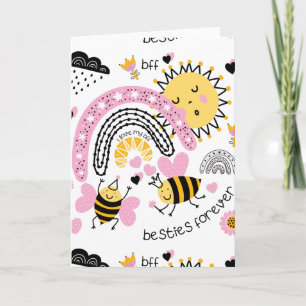 Queen Bees Best Friends for Cute BFF Girls Kort