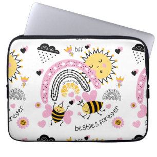 Queen Bees Best Friends for Cute BFF Girls Laptop Fodral
