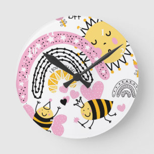Queen Bees Best Friends for Cute BFF Girls Rund Klocka