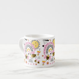 Queen BEES Cute BFF, Flicka, Girly Gifts Rosa Espressomugg