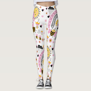 Queen BEES Cute BFF, Flicka, Girly Gifts Rosa Leggings