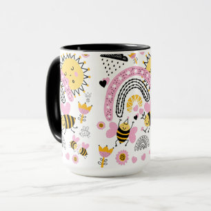 Queen BEES Cute BFF, Flicka, Girly Gifts Rosa Mugg
