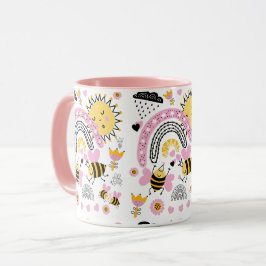 Queen BEES Cute BFF, Flicka, Girly Gifts Rosa Mugg