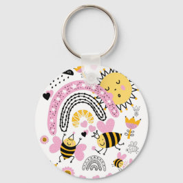 Queen BEES Cute BFF, Flicka, Girly Gifts Rosa Nyckelring