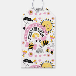 Queen BEES Cute BFF, Flicka, Girly Gifts Rosa Presentetikett