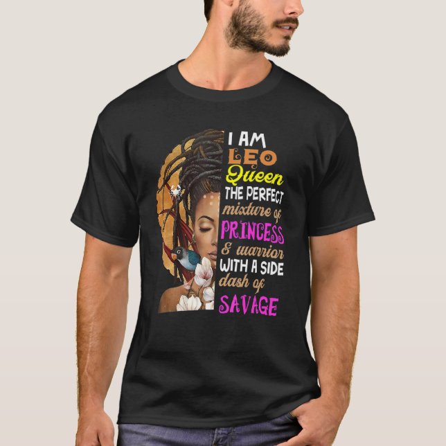 Queen Birthday Leo Girl, juli eller augusti T Shirt (Framsida)