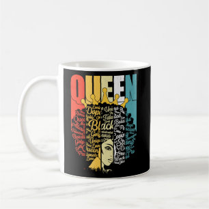 Queen Black History Natural Hair Afro Black Women Kaffemugg
