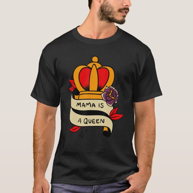 Queen Blsed Mamma Mor Mamma T Shirt (Framsida)