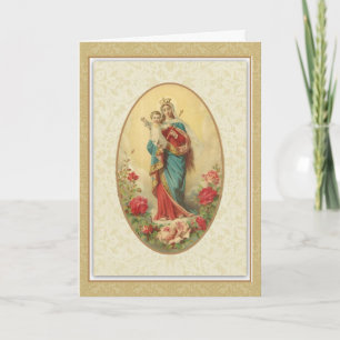 Queen Blsed Virgin Mary Baby Jesus Kort