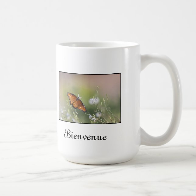 Queen butterfly Bienvenue Kaffemugg (Höger)