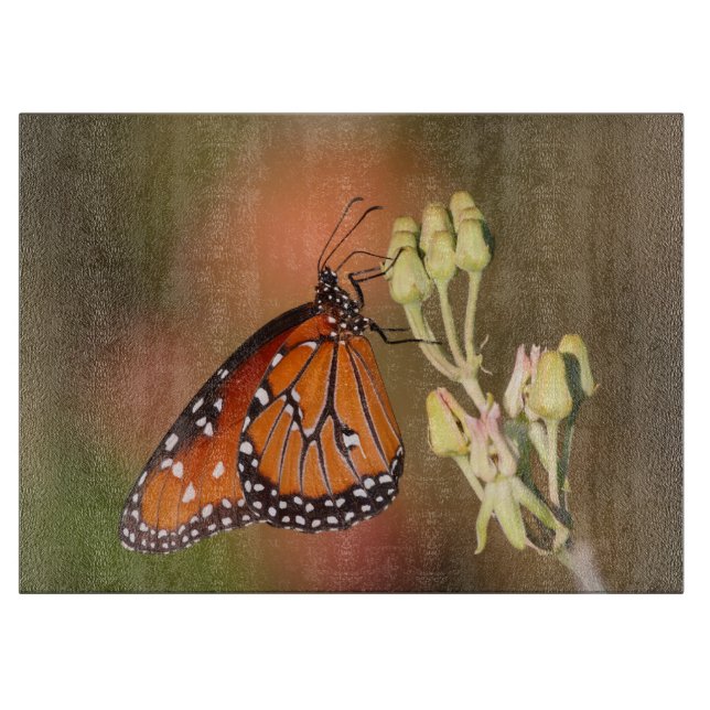 Queen Butterfly på gren (Framsidan)