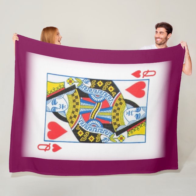 QUEEN CARD FLEECEFILT (På plats)