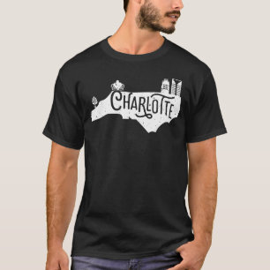 Queen City 704 Butik Charlotte North Carolina Stat T Shirt