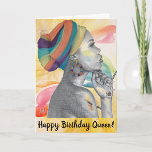 Queen Confidence Birthday Card Kort