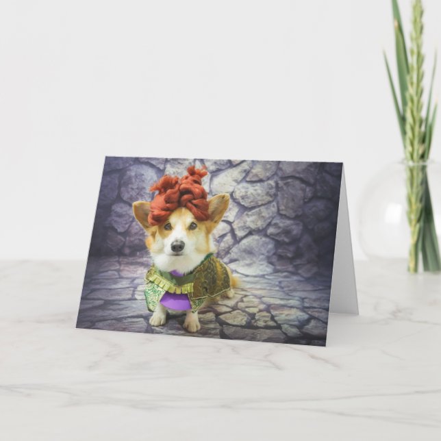 Queen Corgi-blankkort Helgkort (Framsida)