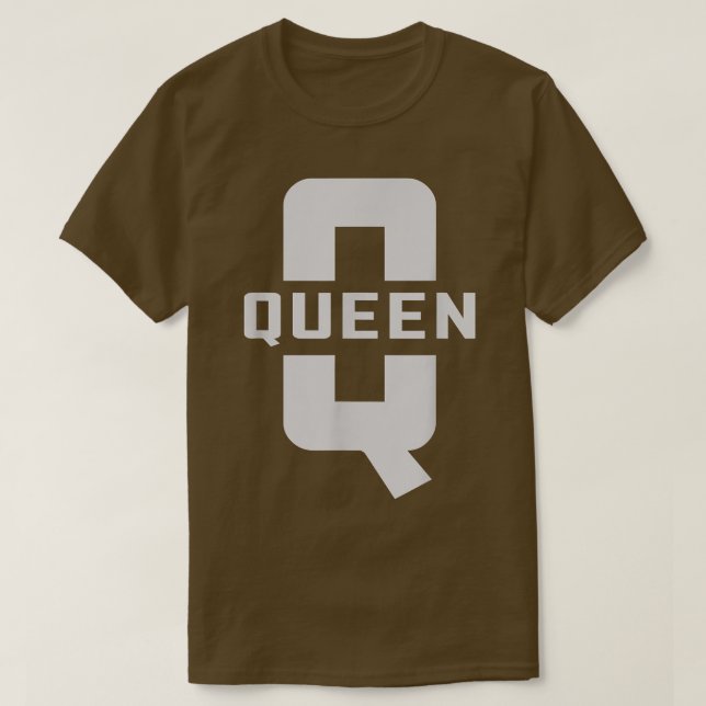 Queen Costume Brev Q Matching Par Gifts K Fo T Shirt (Design framsida)