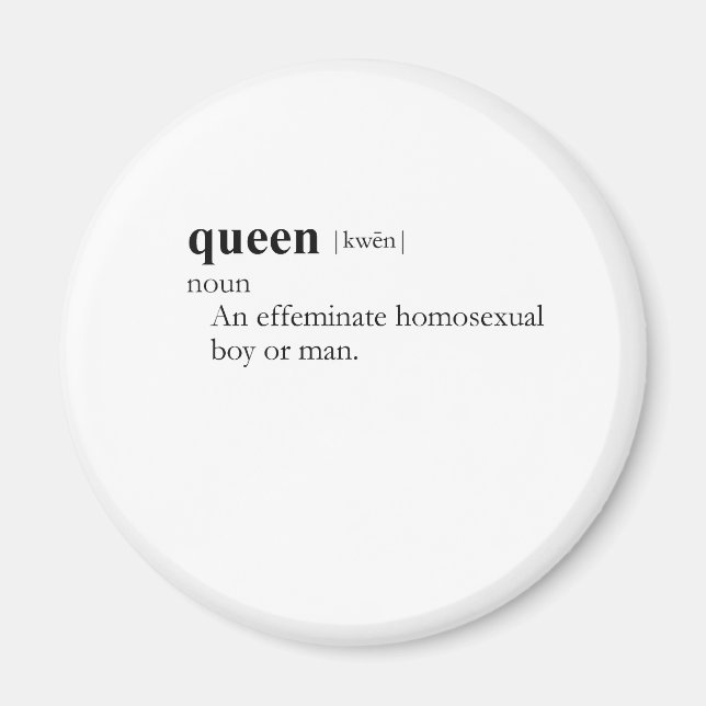 QUEEN (definition) Magnet (Framsidan)