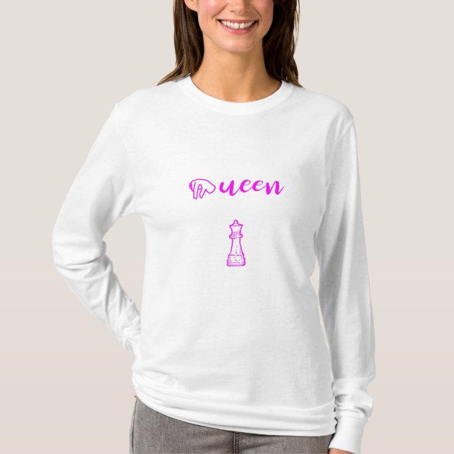 Queen - den mäktigaste Biet i schack T Shirt (Framsida)
