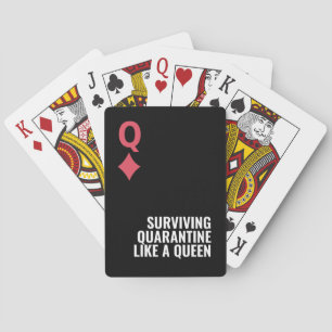 Queen Diamonds minimalt fet Överlevande karantän Casinokort