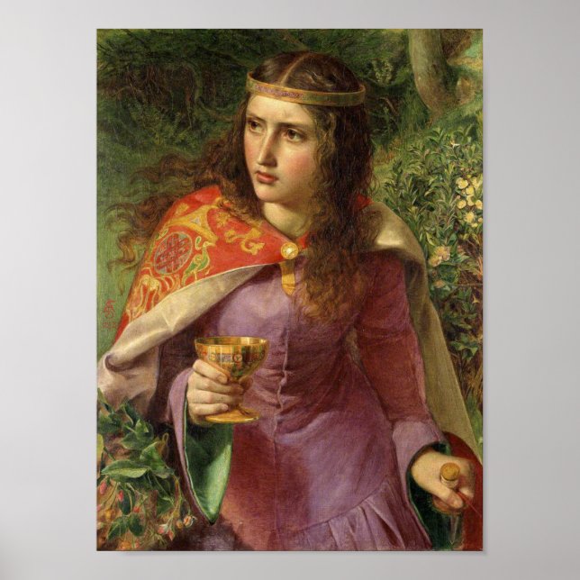 Queen Eleanor, c. 1858 ingiven av Frederick Sandys Poster (Framsidan)