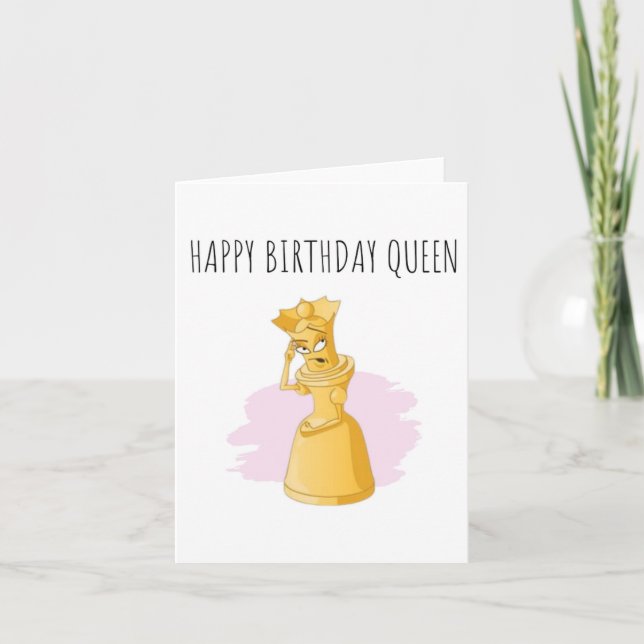 Queen Elegant Birthday Card Kort (Framsida)