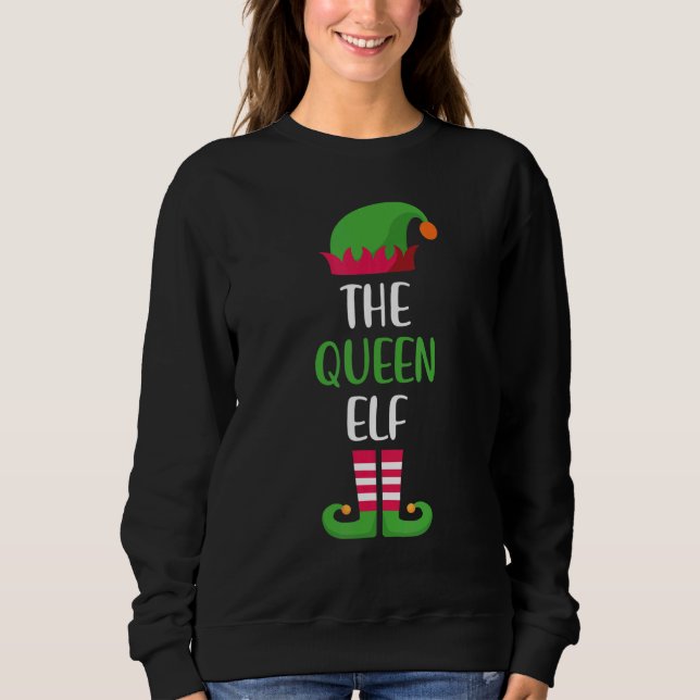 Queen Elf Family Matching Group Christmas Pajama T Shirt (Framsida)