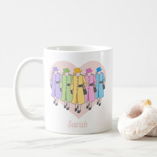 Queen Elisabeth II Förenade kungariket Queen of He Kaffemugg (Med munk)