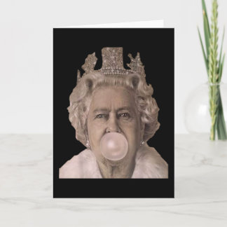 Queen Elithabeth England Uk bubblegum Kort