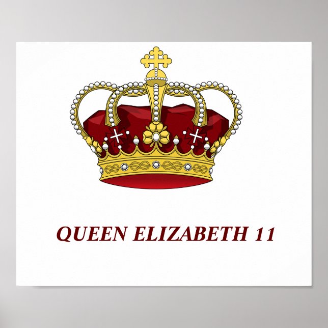 Queen Elizabeth 11 Krona poster (Framsidan)