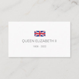 Queen Elizabeth 2:a Affärskortet Visitkort