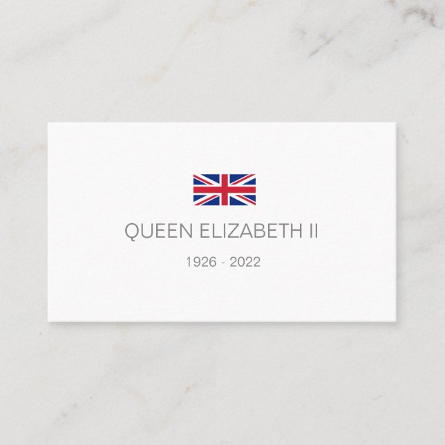 Queen Elizabeth 2:a Affärskortet Visitkort (Framsida)